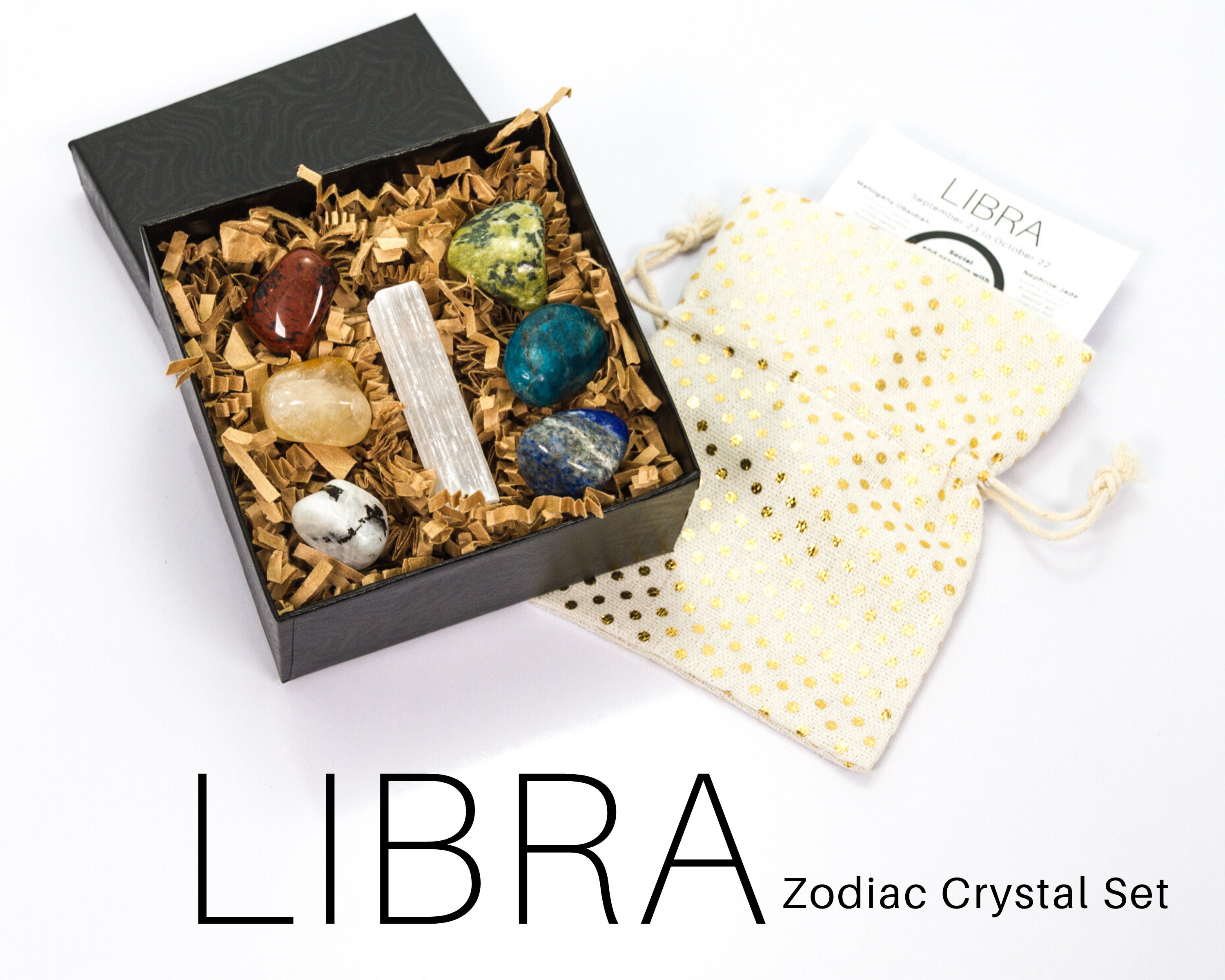 Libra Crystal Set Libra Crystal Gift Set Libra Zodiac Etsy