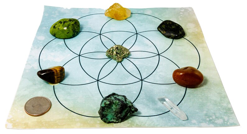 Abundance Crystal Grid Set Prosperity Grid Abundance Grid | Etsy