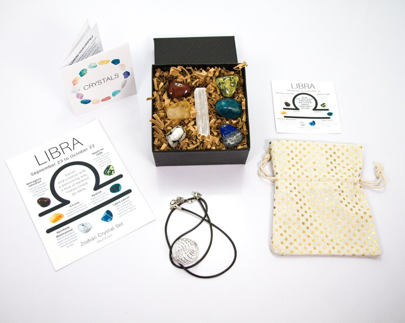 Libra Crystal Set Libra Crystal Gift Set Libra Zodiac Etsy Australia