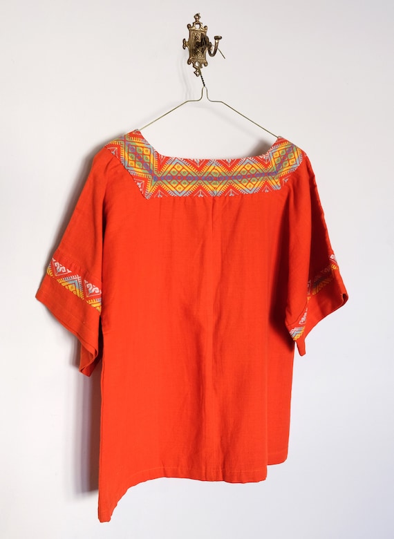 Orange EMBROIDERED Guatemala Top | Size S/M - image 5