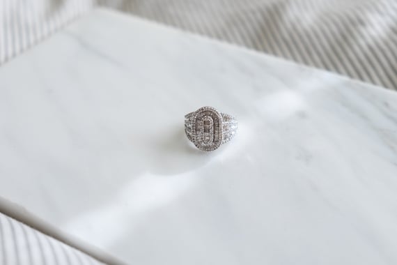 STERLING SILVER DIAMOND Ring - image 1