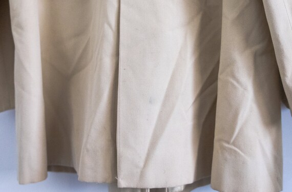 Higbee's Khaki Raincoat Overcoat 1980's double-br… - image 6