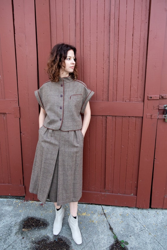 HARVE BENARD Wool Skirt Suit Set, 80s vintage powe