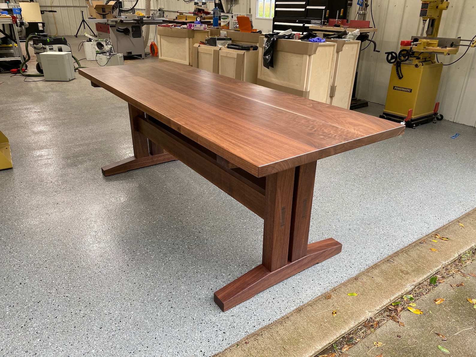 Walnut Trestle Table Etsy