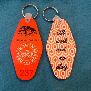 The Shining Overlook hotel | double sided printed keychain | Horror Halloween gift personalize customize car accessory horror redrum