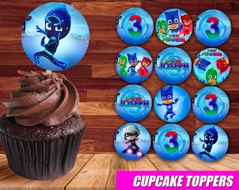 pj masks cake topper