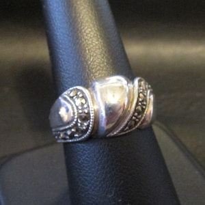 Vintage Sterling Silver Marcasite Ring