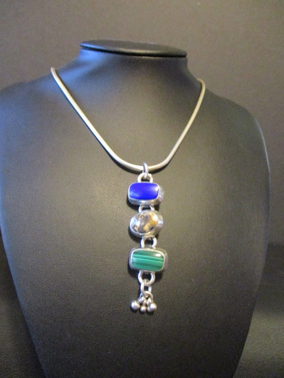 Sterling Silver Lapis Necklace