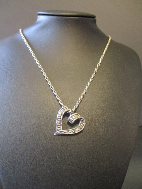 Sterling Silver Marcasite Necklace View 5