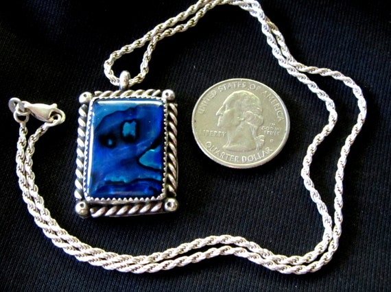 Sterling Silver Abalone Necklace - image 5