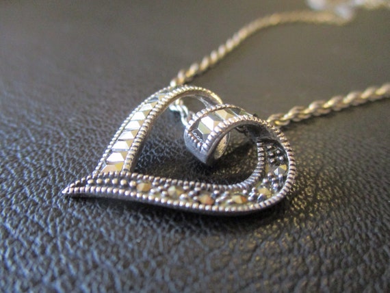Sterling Silver Marcasite Necklace View 4