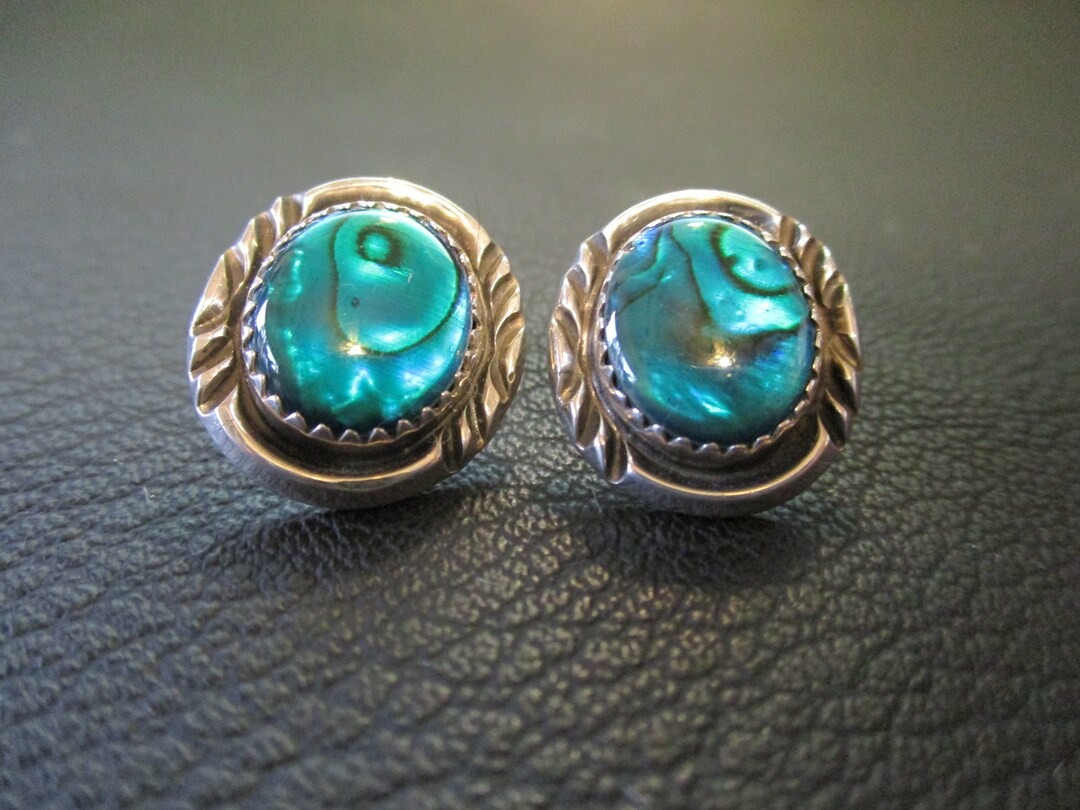 Ajo Abalone Sterling Silver Circle Earrings