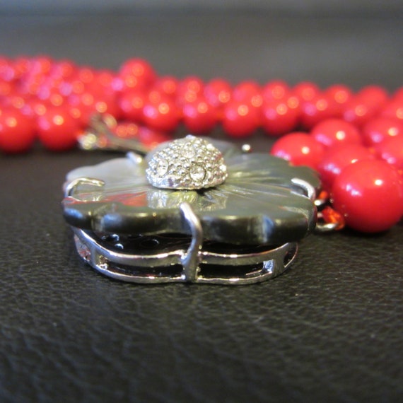 Vintage Red Bead Necklace - image 5