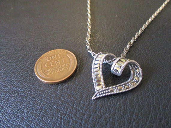 Sterling Silver Marcasite Necklace View 2