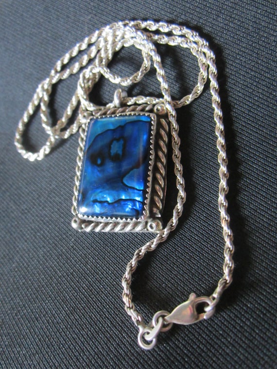 Sterling Silver Abalone Necklace - image 3