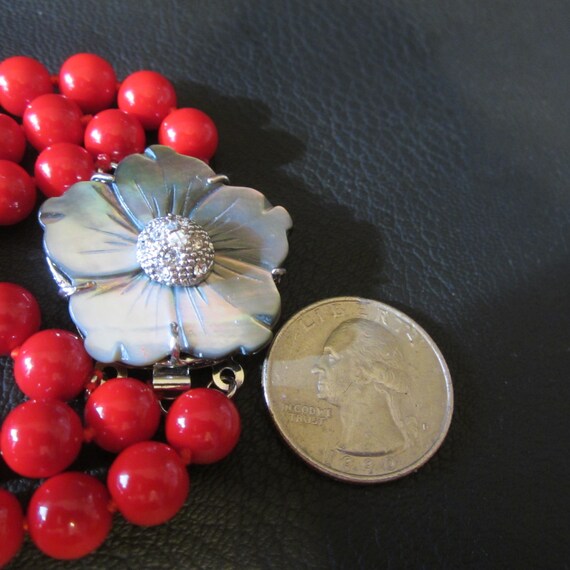 Vintage Red Bead Necklace - image 7