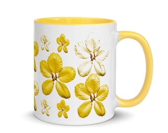Yellow Wildflower Mug with Color Inside