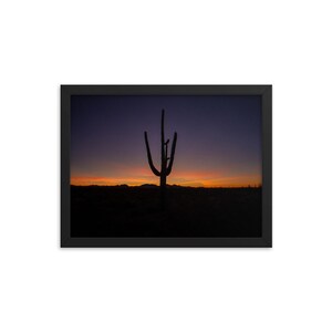 Saguaro Silhouette - Kleines gerahmte Poster