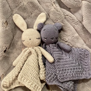 Bunny & Bear Amigurumi Lovey