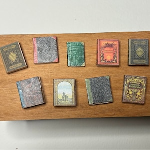 9 - 1/12th Scale Books - Set of 9