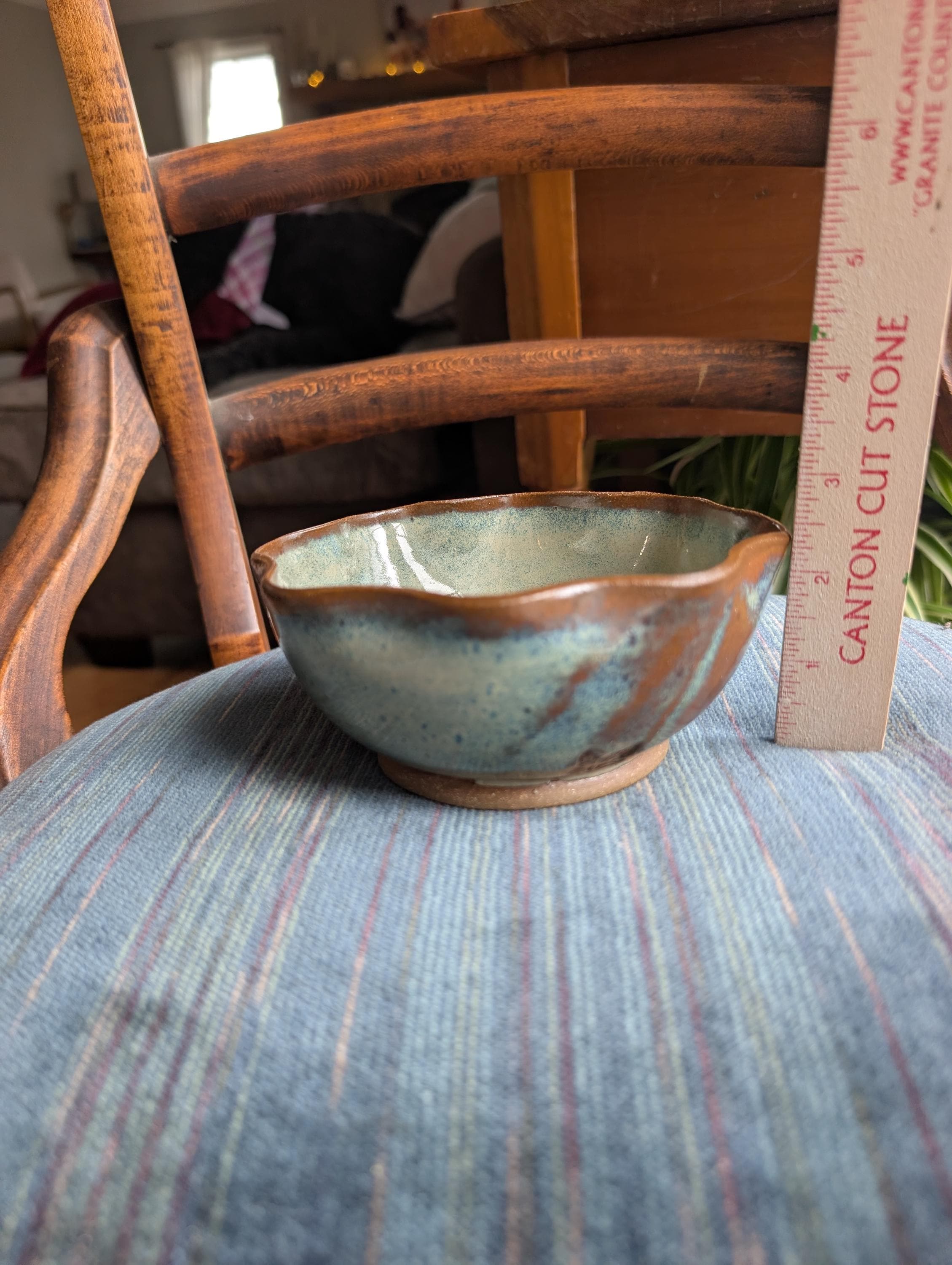 Bowl Rim Handmade Altered Rim Pottery Bowl – Wavy Edge Ceramic Bowl – Rustic ...