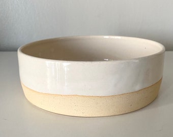 Medium White Handmade Ceramic Bowl