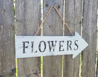 Flowers Sign, Flower Market, Farmers Market, Fresh Cut Flowers, Farmhouse Decor, Rustic Kitchen Sign, Homegrown, Local Grower, Flower Garden