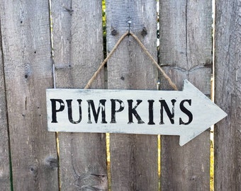 Rustic Pumpkin Sign, Fall Decoration, Pumpkin Patch, Farmhouse Halloween Home Decor, Autumn,