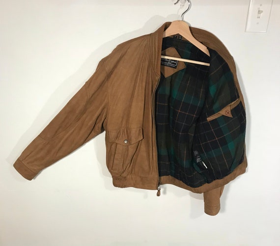 flannel lined leather jacket