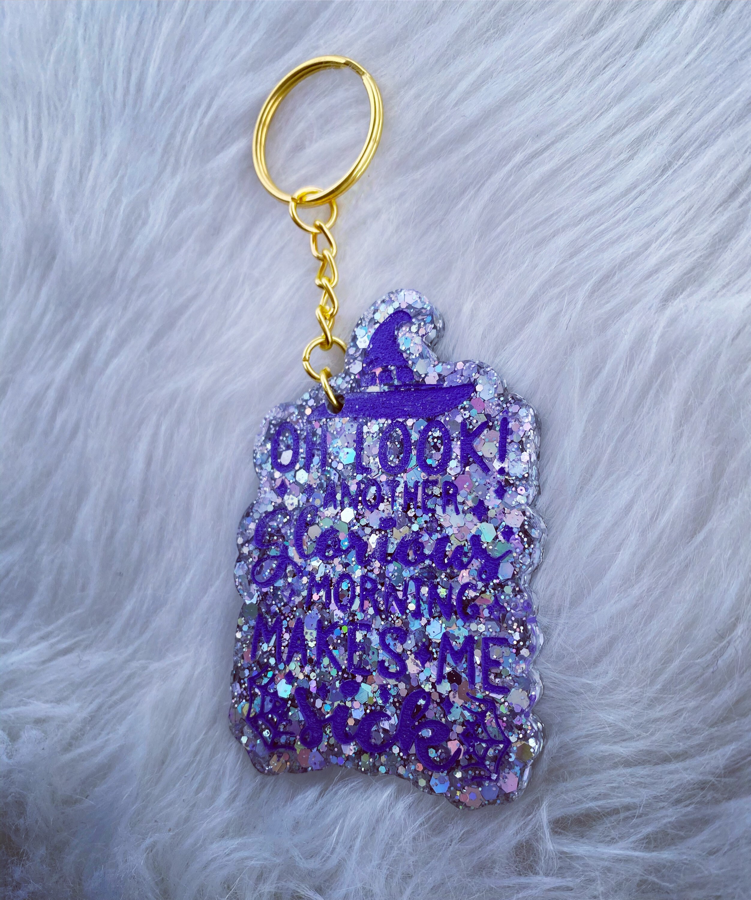 Glitter keychain resin keychain keychain for women witchy Etsy