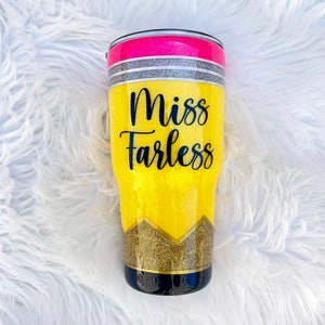 Glitter Pencil Teacher Tumbler