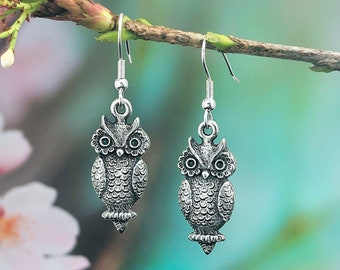 Owl Earrings, Dangle & Drop Earrings, Owl Jewellery, Bird Earrings, Gift for Woman, Birthday Gift, Australian Gift