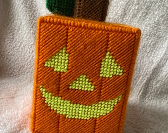 Pumpkin tissue box cover