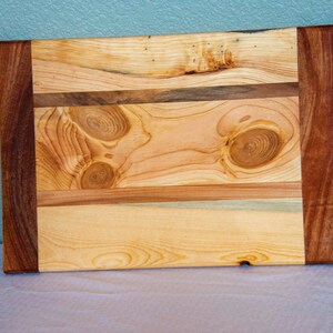 12 x10 and 1  inch thick Blue Stained Pine Butcher Block Cutting or Serving Boards
