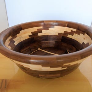 12 inch decorative Walnut and Maple Segmented Bowl