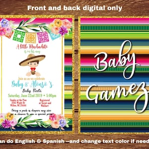 Mexican charro invitation, baby fiesta invitation, charro babyshower invitation, charra baby shower invite, baby boy charro, cowboy baby