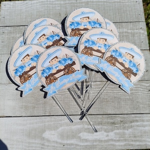 Charro cake topper, 12pc charro cupcake toppers, Bautizo y primer año, primer communion,