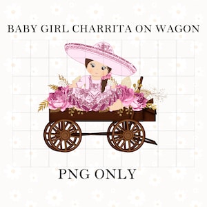 Charrita, pink charra, cowgirl, baby shower, 3 años, Charrita on wagon