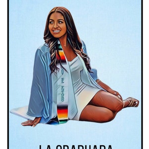 Loteria Picture conversion &quot; La Graduada&quot; &quot;El Graduado&quot;. Graduation Loteria. Graduation party.