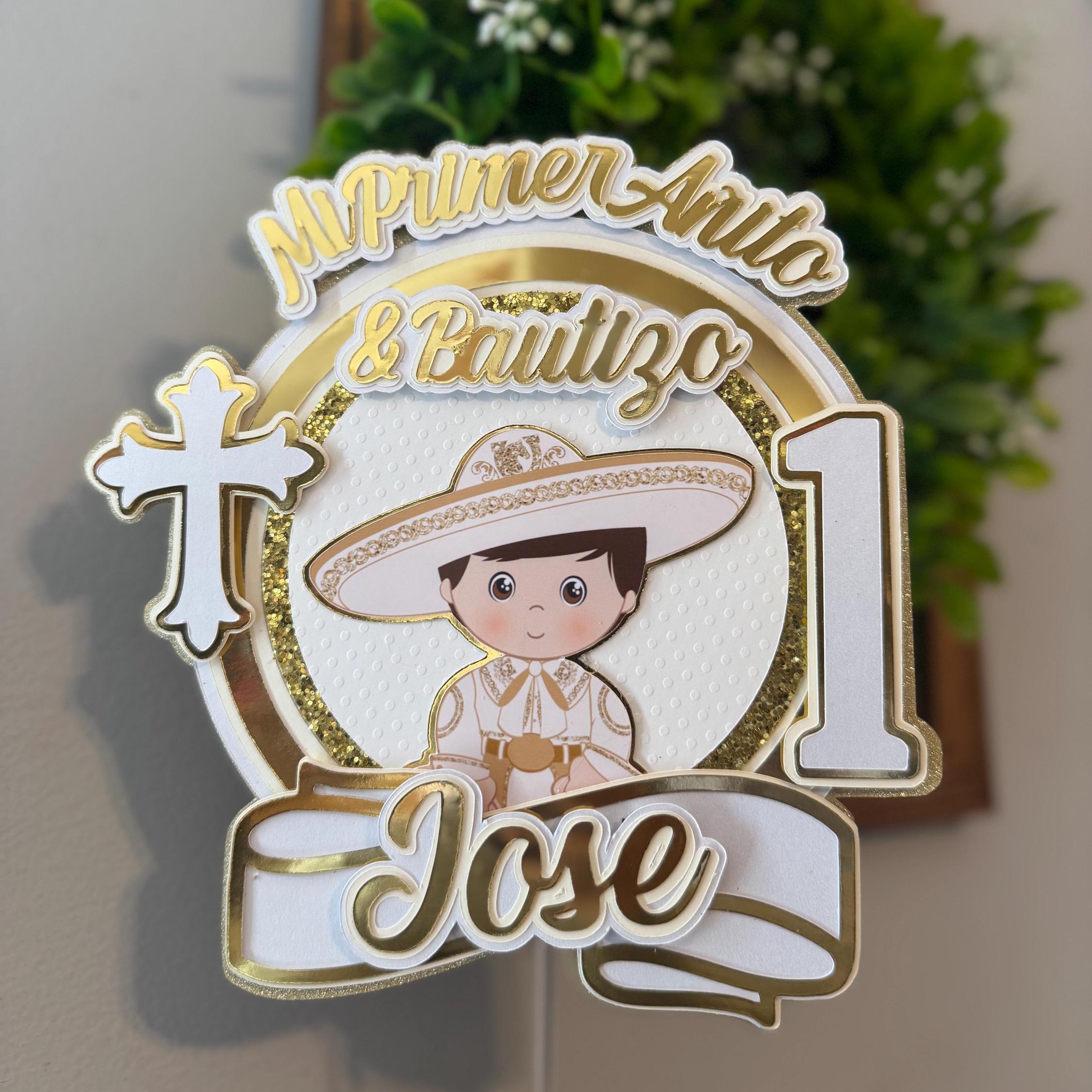Charro cake topper, baby charro, Primer año cake topper, bautizo cake topper, primer Comunion