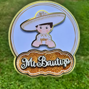 Charro centerpieces 6pcs , cake topper,  Bautizo y primer año, primer communion,