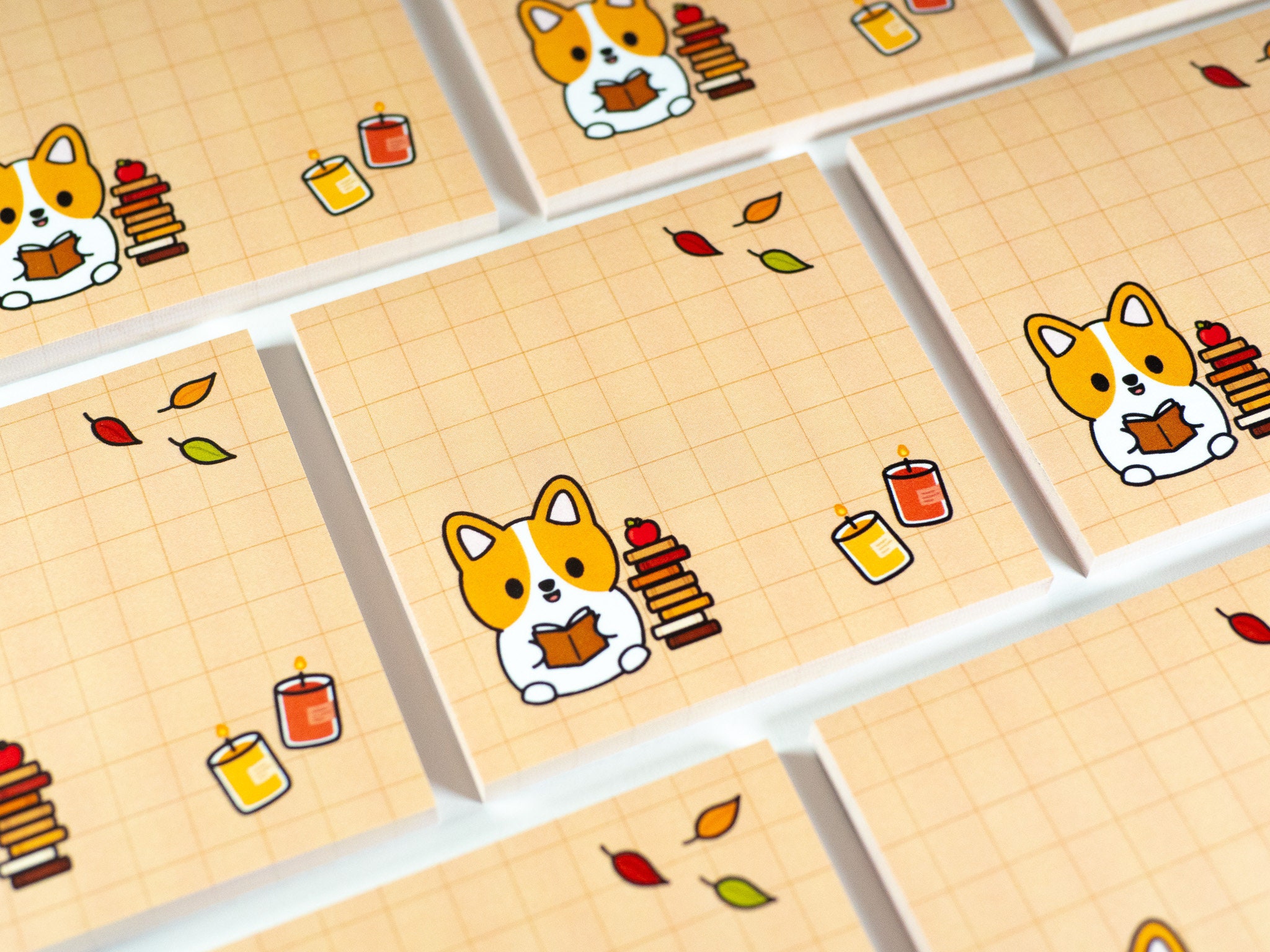 Editable Corgi Notes Corgi Fall Grid Sticky Notes - Etsy