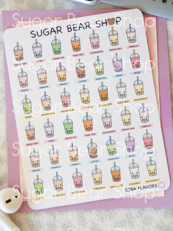 Boba Flavors Etsy