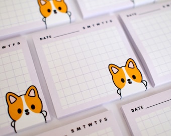 Notes adhésives Corgi Grid (datées)