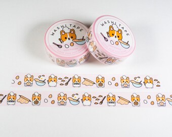 Corgi Baking Washi Tape