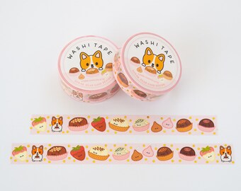 Foiled Corgi Chocolate Washi Tape