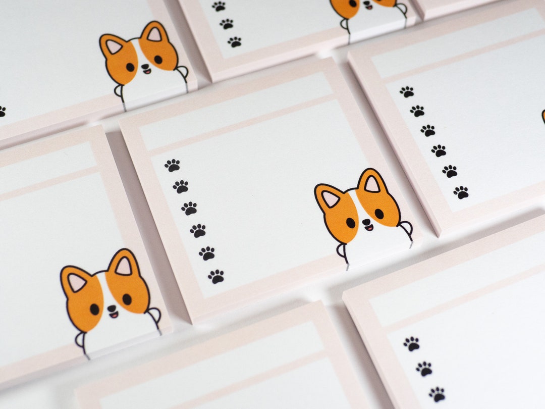 Editable Corgi Notes Corgi Task List Sticky Notes - Etsy