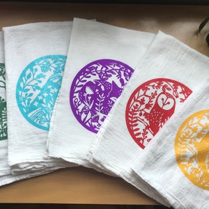 Woodland Creature Tea Towel