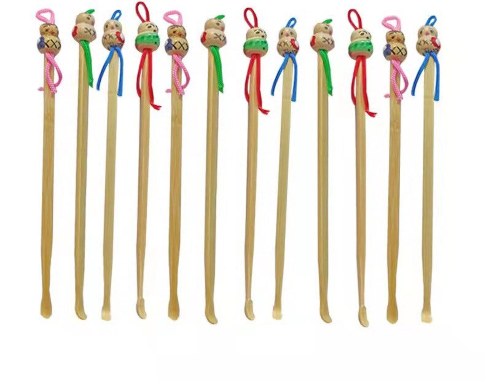 Natural Bamboo Chinese Ear Pick Ear Spoonwith Doll figure Etsy