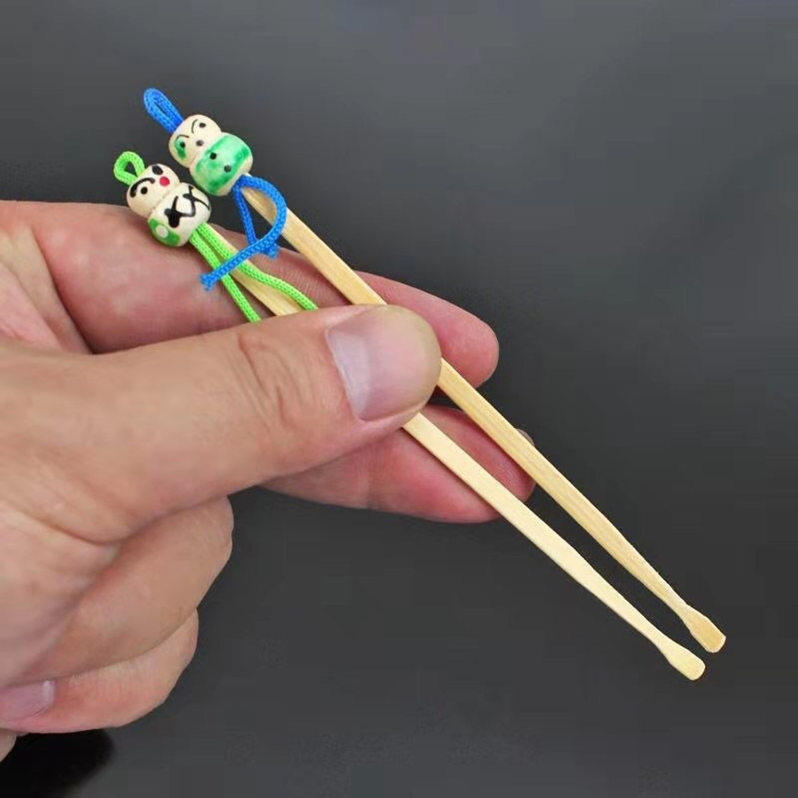 Natural Bamboo Chinese Ear Pick Ear Spoonwith Doll figure Etsy